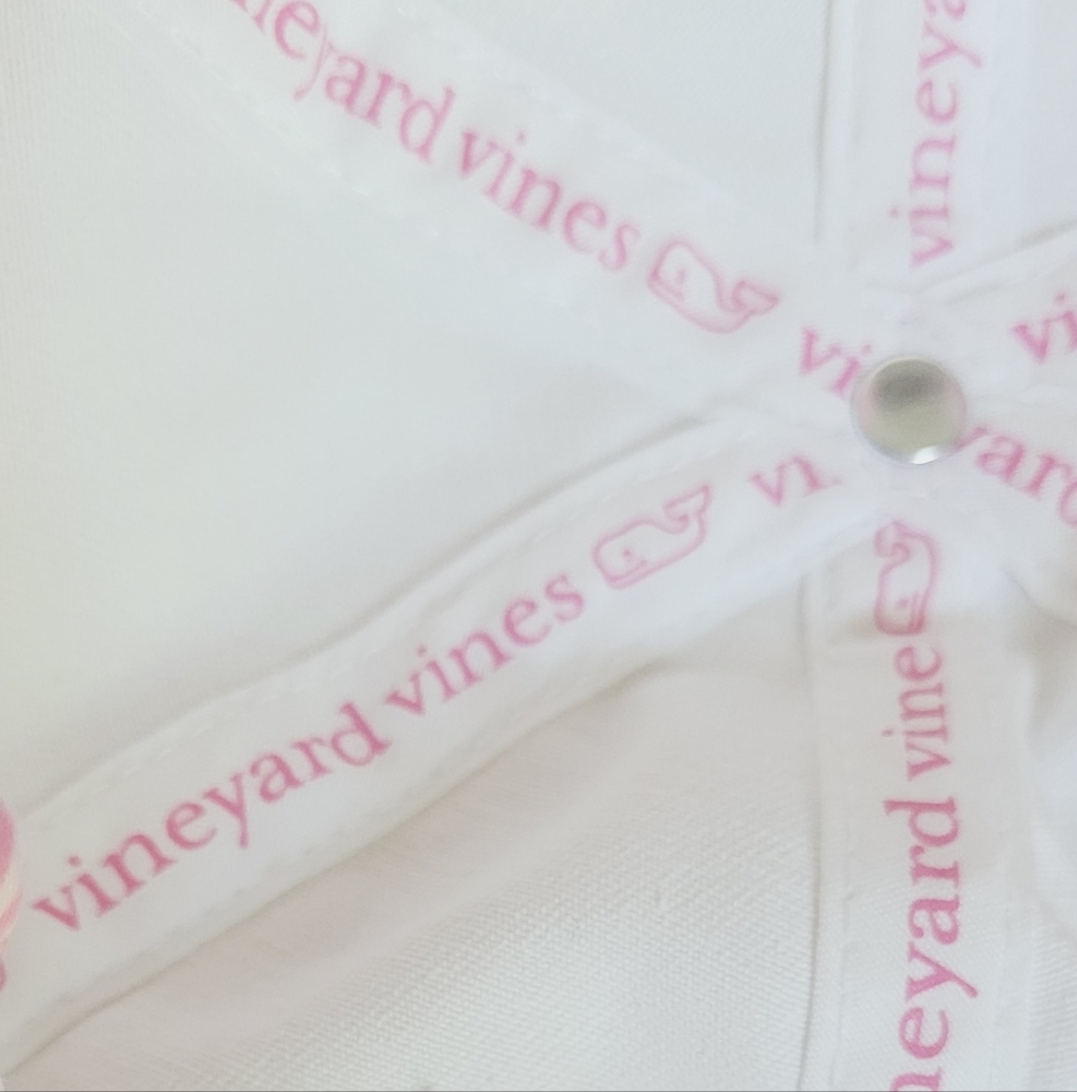 Vineyard Vines White Cap with Pink Whale Logo - Picture 14 of 16